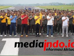 Kapolres Tasikmalaya Kota Ikuti Olah Raga Sinergitas TNI-Polri dan Forkopimda di Lanud Wiriadinata