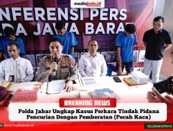 Polda Jabar Ungkap Kasus Perkara Tindak Pidana Pencurian Dengan Pemberatan (Pecah Kaca)