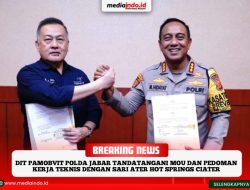 DIT PAMOBVIT POLDA JABAR TANDATANGANI MOU DAN PEDOMAN KERJA TEKNIS DENGAN SARI ATER HOT SPRINGS CIATER