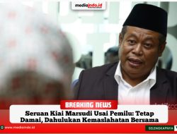 Seruan Kiai Marsudi Usai Pemilu: Tetap Damai, Dahulukan Kemaslahatan Bersama