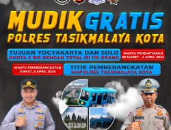 Polres Tasikmalaya Kota Siapkan Layanan Mudik Gratis, Tujuan Yogya dan Solo