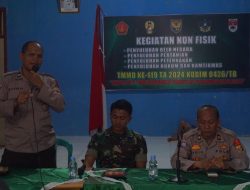Dalam Rangka Penyuluhan Hukum di TMMD ke – 119 TNI Gandeng Polri dan Pemerintah