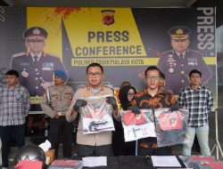 Kapolres Tasikmalaya Kota Pimpin Press Realese Pengungkapan Tindak Pidana Pencurian Sepeda Motor