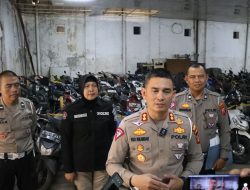 Ratusan Motor Penindakan Tilang Masih Disimpan Satlantas Polrestabes Bandung 