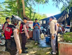 Patroli Sat Samapta Polres Takalar Berikan Pesan Kamtibmas Bagi Anak Sekolah