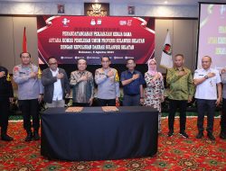 Penandatanganan Perjanjian Kerjasama Antara KPU Provinsi Sulsel Dengan Kepolisian Daerah Sulsel