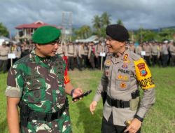 Kapolres Bolmong Pimpin Apel Kesiapan Pengamanan Pengucapan Syukur Dumoga Raya.