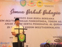 Danrem 062/TN Kolonel Inf Nurul Yakin, M.A. Bersama Dandim 0612/Tasikmalaya Letkol Arm Yan Octa Rombenanta, S.Sos. Gelar Buka Puasa Bersama dan Santunan Anak Yatim di Wilayah Kodim 0612/Tasikmalaya