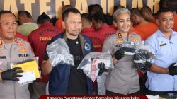 Kapolres Pematangsianțar, Bersama Direktorat Narkoba Polda Sumut Konferensi Pers Peredaran Narkoba dan Miras Ilegal