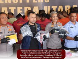 Kapolres Pematangsianțar, Bersama Direktorat Narkoba Polda Sumut Konferensi Pers Peredaran Narkoba dan Miras Ilegal