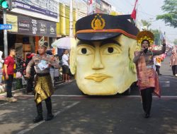 Polres Purbalingga Meriahkan Pawai Kebangsaan HUT ke-80 RI dengan Tema Ketahanan Pangan