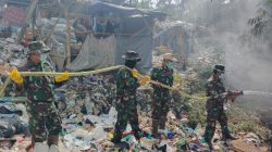 Aksi Heroik TNI Bersama Kodim 0612/Tasikmalaya Berjibaku Padamkan Api di TPA Kabupaten Tasikmalaya