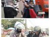 Satlantas Polres Tasikmalaya Bagikan Bendera Semangat Merah Putih Menyapa Jalan Raya