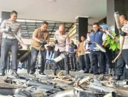 14 Motor Curian, 436 Knalpot Bising dan Ratusan Gram Narkoba Diamankan Polres Tasikmalaya Kota